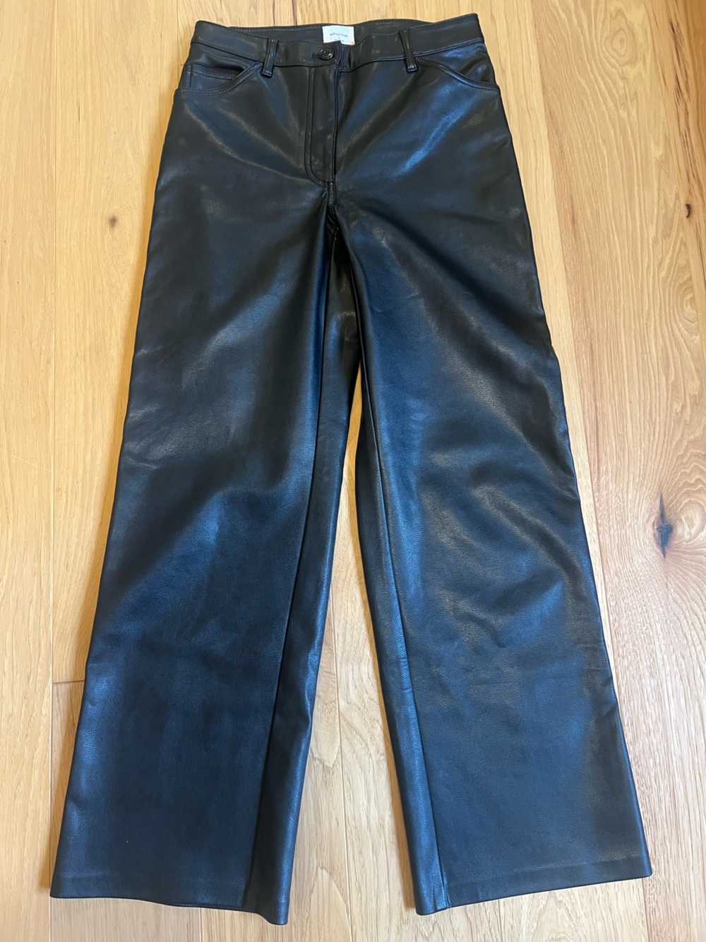 Wilfred Black Faux Leather Pants